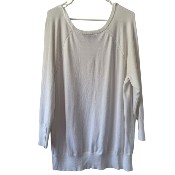 LANE BRYANT Women's Size 18/20 2X White Open Front Button-Up Cardigan Plus Size - Picture 4 of 7